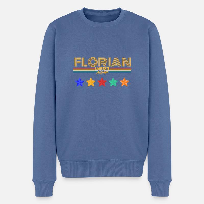 Florian - Pull Premium bio Homme - bleu pigeon