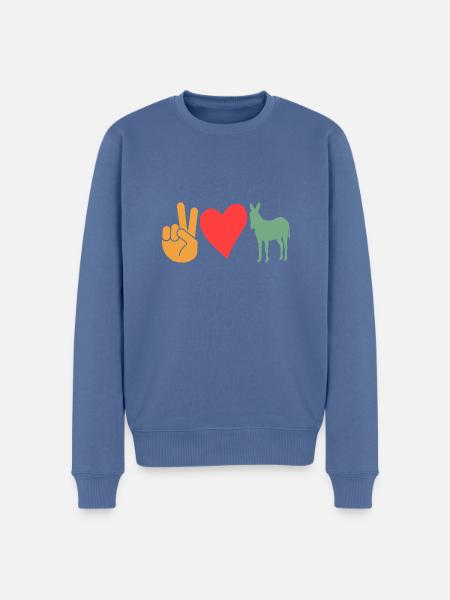 Âne - Pull Premium bio Homme - bleu pigeon
