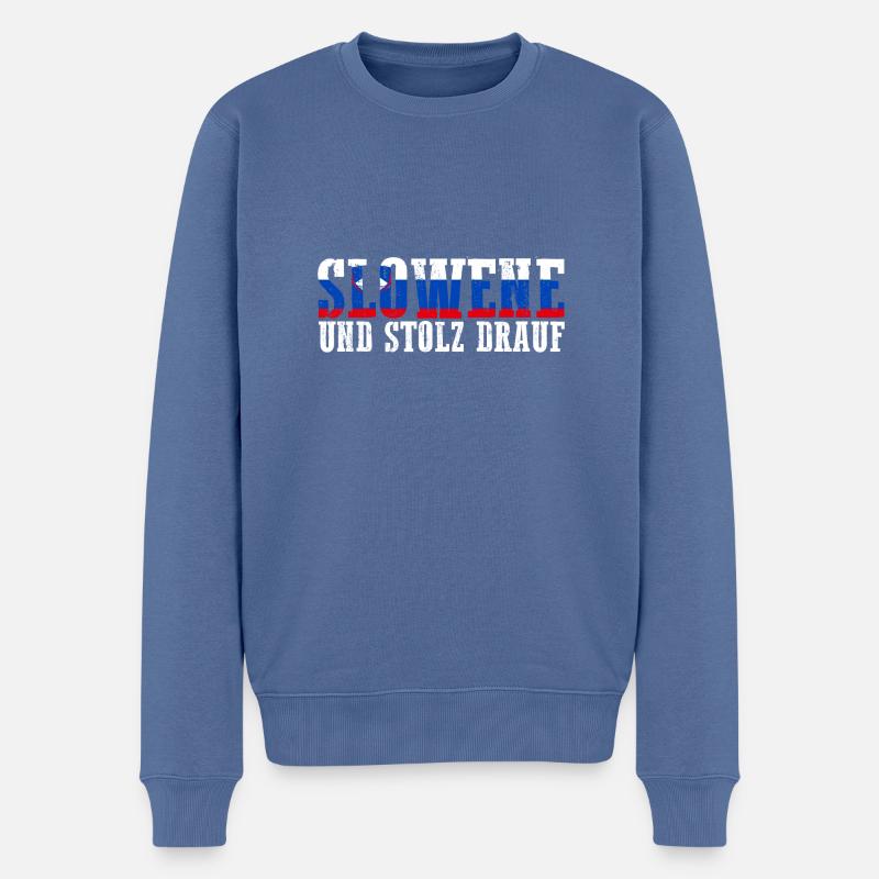 Slowenen Slowenien - Männer Premium Bio Pullover - Taubenblau