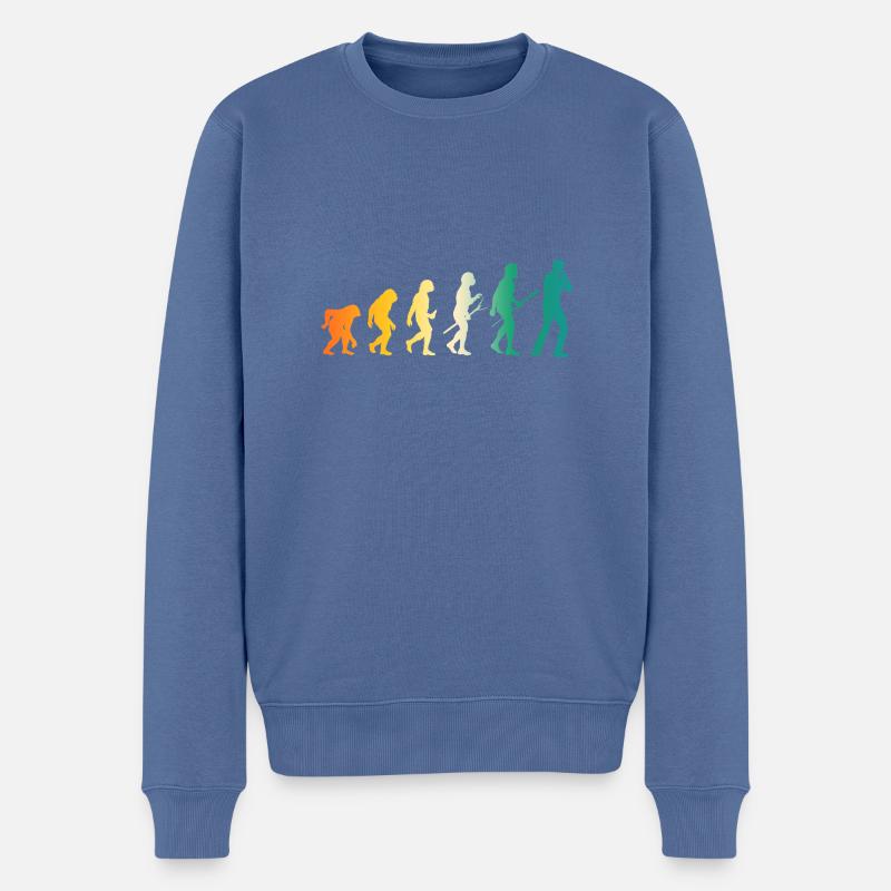 Harmonika Evolution Mundharmonika - Männer Premium Bio Pullover - Taubenblau