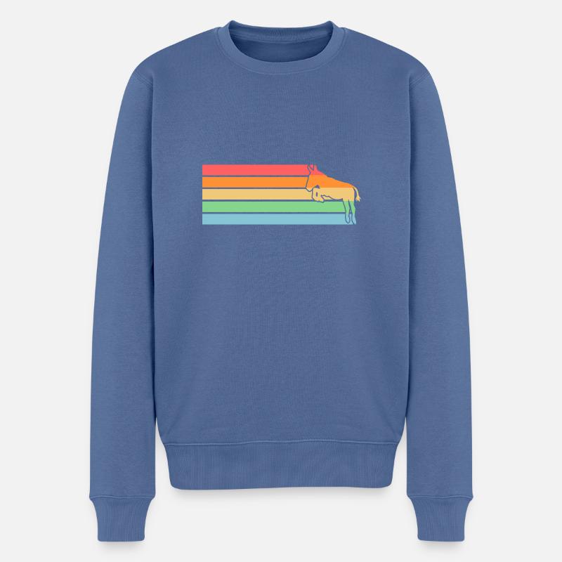 Esel - Männer Premium Bio Pullover - Taubenblau