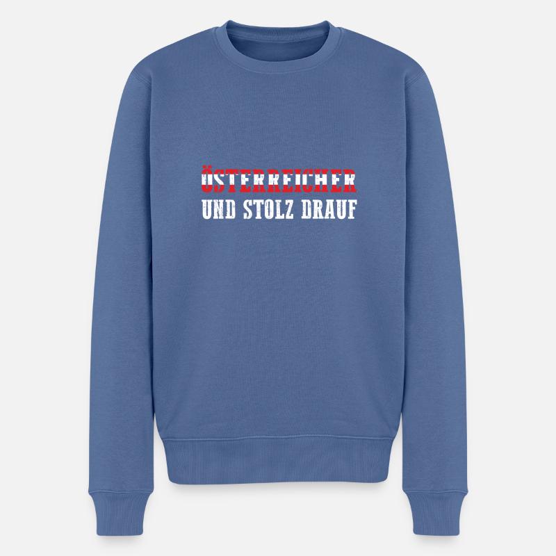 Autrichiens Autriche - Pull Premium bio Homme - bleu pigeon