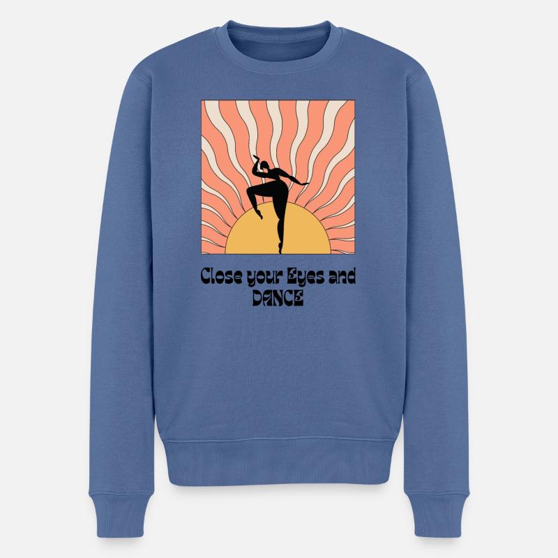 Dance Sonne Tanzen - Männer Premium Bio Pullover - Taubenblau