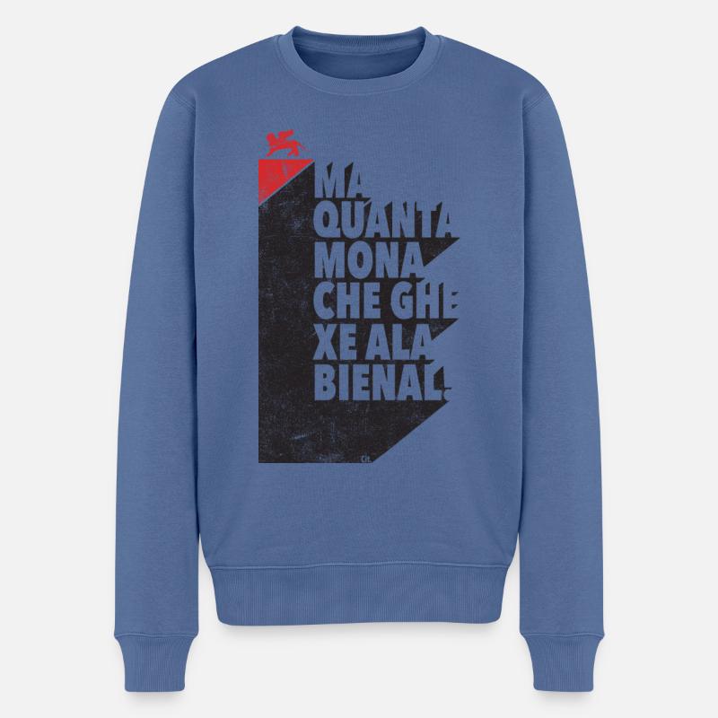 Biennale Venedig - Männer Premium Bio Pullover - Taubenblau