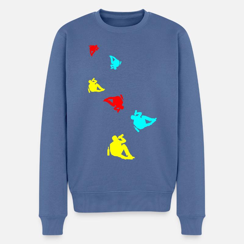 Alkohol trinken mann - Männer Premium Bio Pullover - Taubenblau