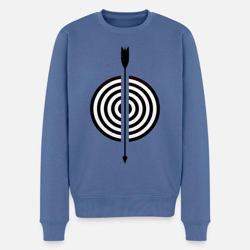 Bogenschießen Bogenschützen Bogenschütze Shirt - Männer Premium Bio Pullover - Taubenblau