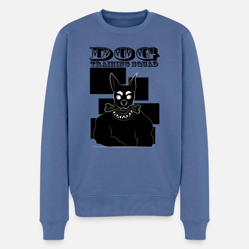 Dog Training Squad Lustiger professioneller - Männer Premium Bio Pullover - Taubenblau