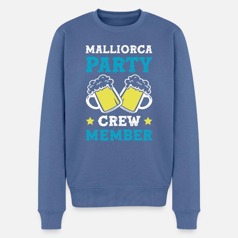 Majorque Party Crew - Pull Premium bio Homme - bleu pigeon