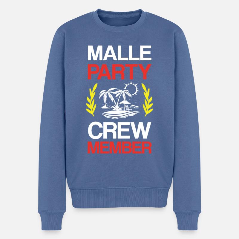 Équipage de Malle Party - Pull Premium bio Homme - bleu pigeon