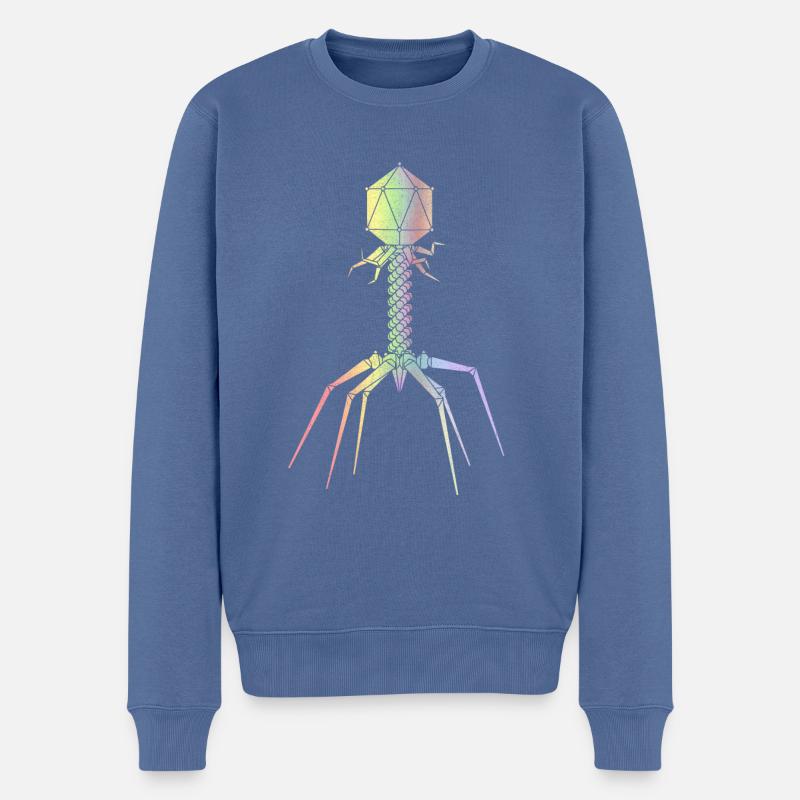 Phages - Pull Premium bio Homme - bleu pigeon