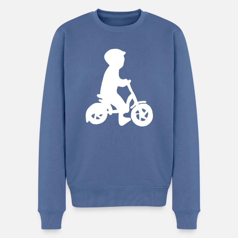 Vélo enfant vélo - Pull Premium bio Homme - bleu pigeon