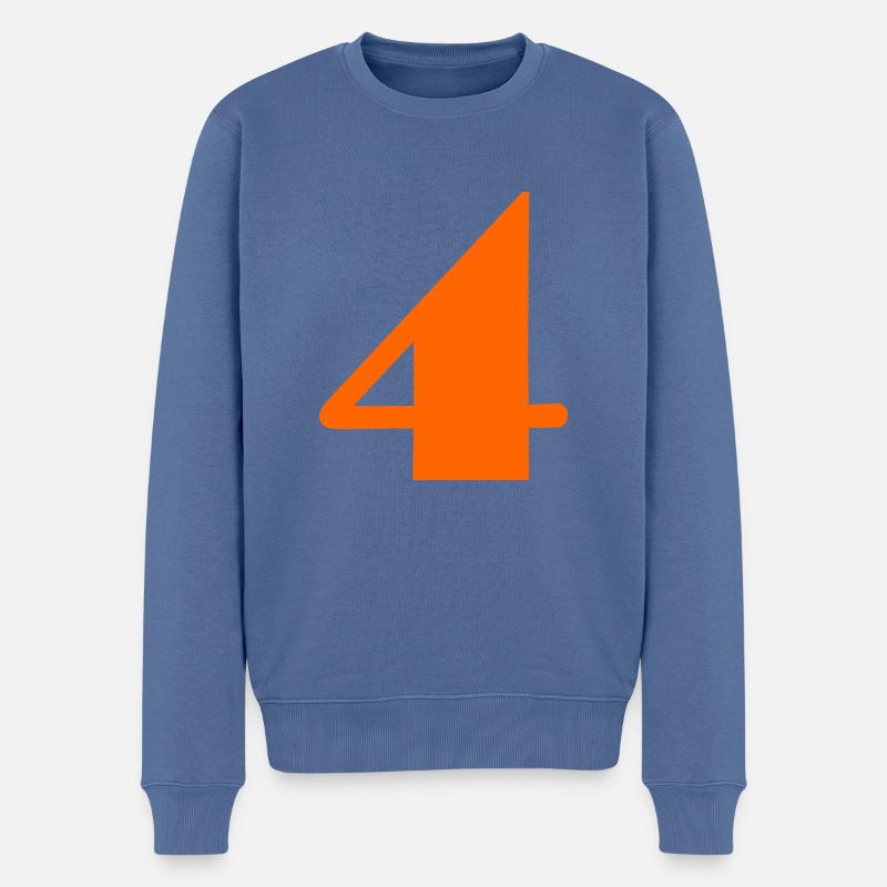 4 ANS,4e ANNIVERSAIRE,ANNIVERSAIRE 4 ANS - Pull Premium bio Homme - bleu pigeon