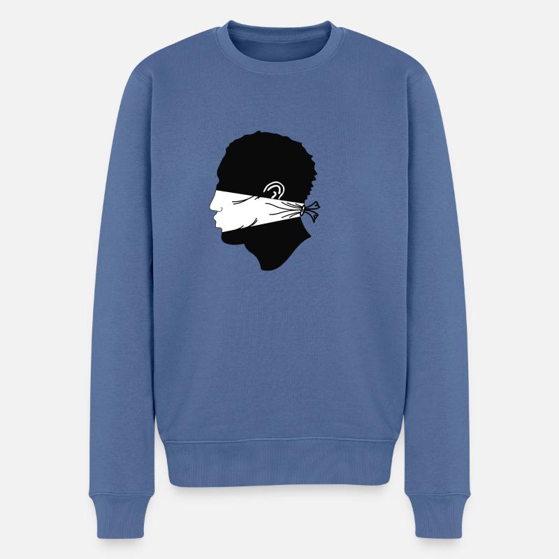 Der Maskierte Korse - Männer Premium Bio Pullover - Taubenblau