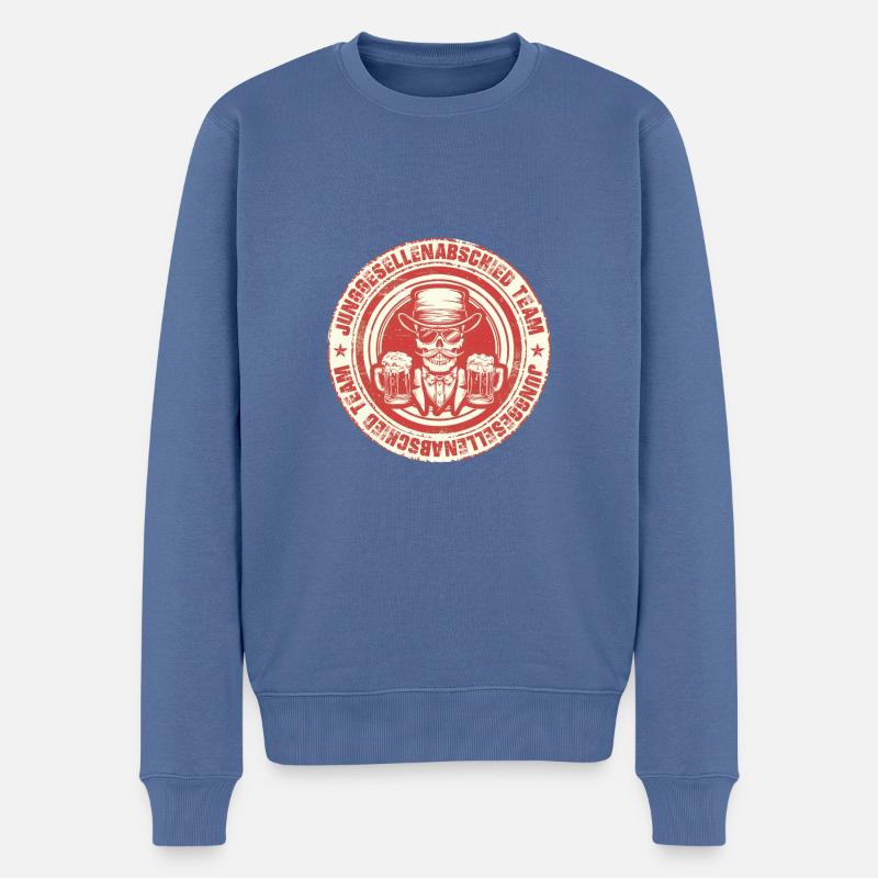 Junggesellenabschied Team Skelett - Männer Premium Bio Pullover - Taubenblau