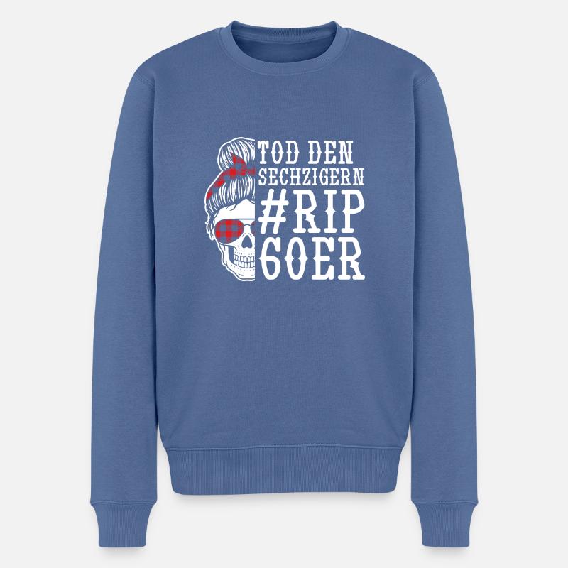 Anniversaire 70 ans - Pull Premium bio Homme - bleu pigeon