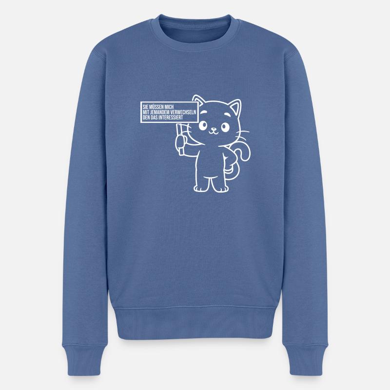 Lustige Sprüche Arbeitskollegen Bürohumor - Männer Premium Bio Pullover - Taubenblau