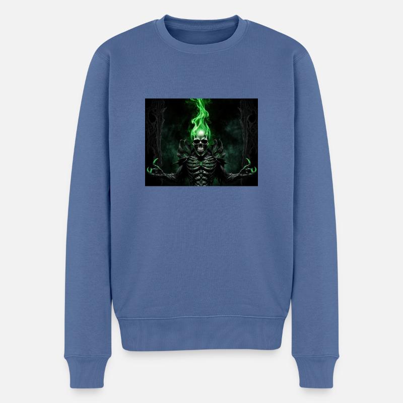 Skullmage - Männer Premium Bio Pullover - Taubenblau
