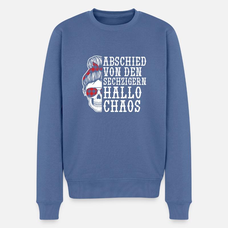 Anniversaire 70 ans - Pull Premium bio Homme - bleu pigeon