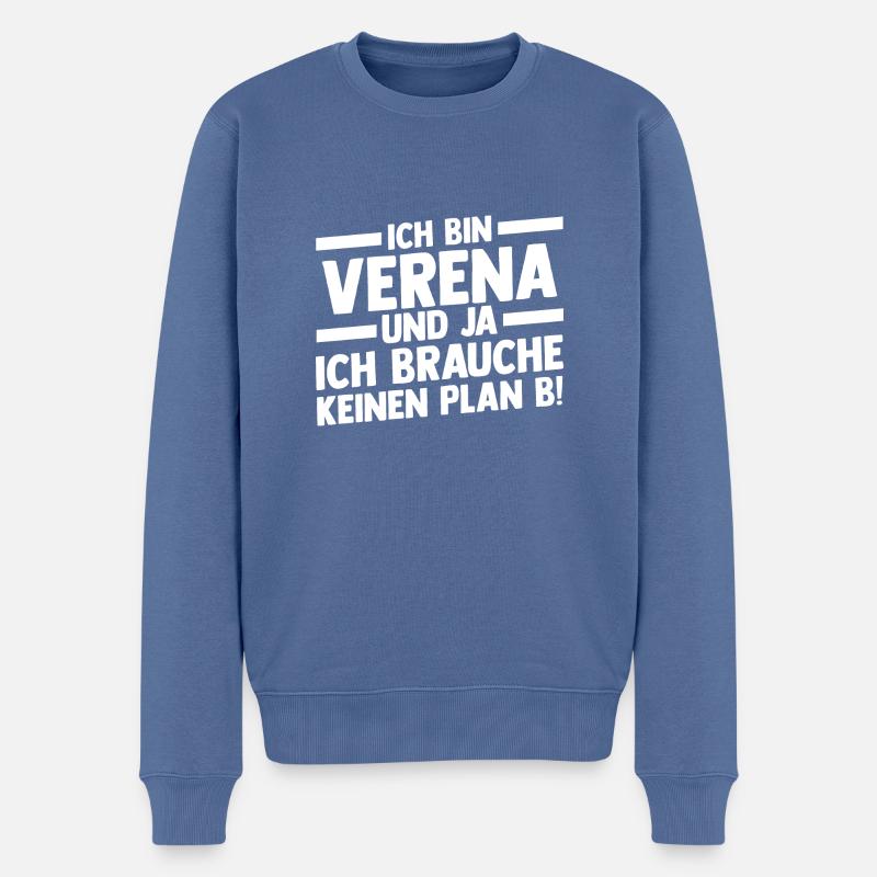 Prénom Verena - Pull Premium bio Homme - bleu pigeon