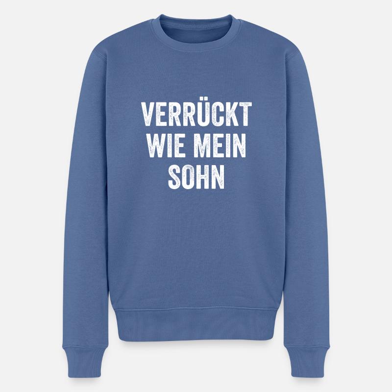 Bester Papa Ever - Männer Premium Bio Pullover - Taubenblau