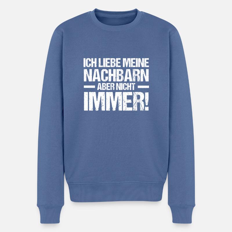 Quartier Meilleur voisin - Pull Premium bio Homme - bleu pigeon