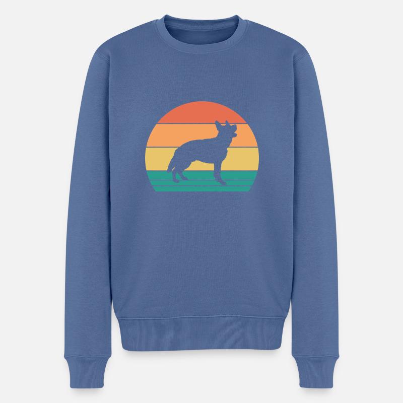 Hund Deutscher Schäferhund - Männer Premium Bio Pullover - Taubenblau