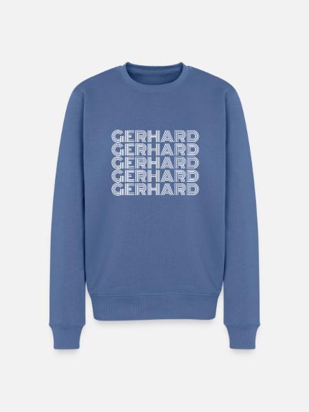 Gerhard - Men's Premium Organic Jumper - stone blue