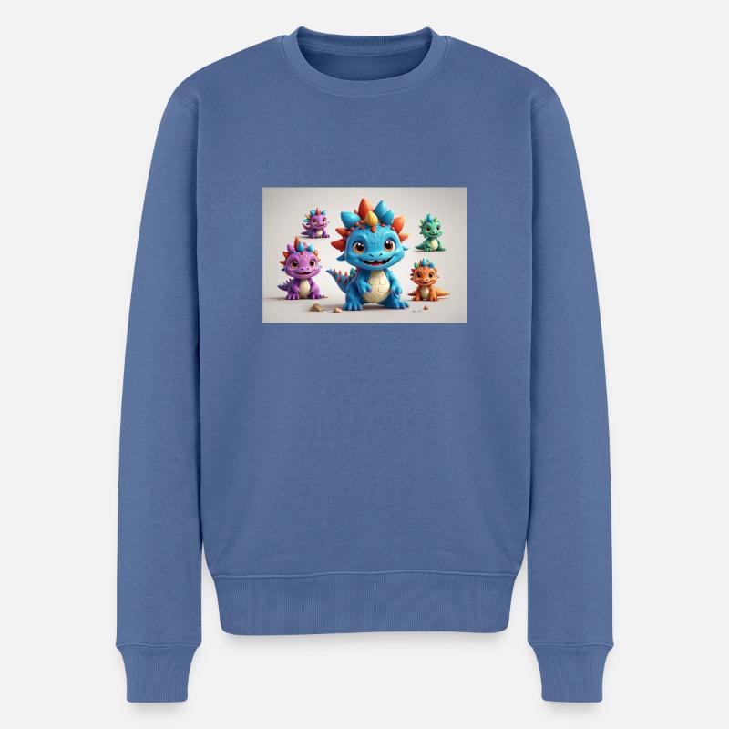 Monstre 8 - Pull Premium bio Homme - bleu pigeon