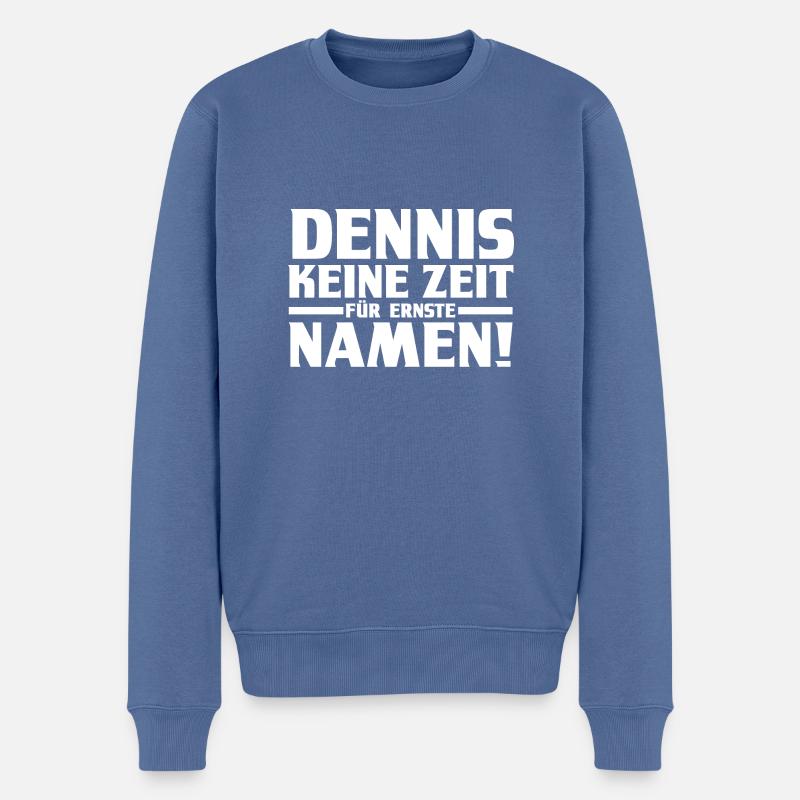 Prénom Dennis - Pull Premium bio Homme - bleu pigeon