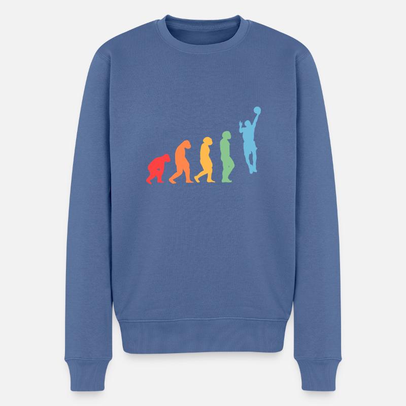 Basketballspieler Evolution Basketball - Männer Premium Bio Pullover - Taubenblau