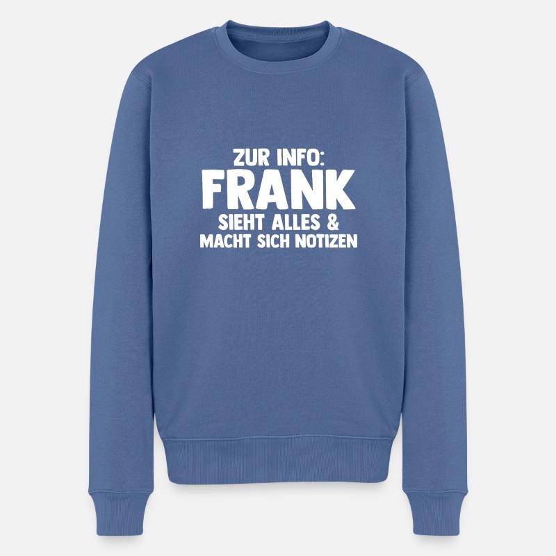 Franc - Pull Premium bio Homme - bleu pigeon