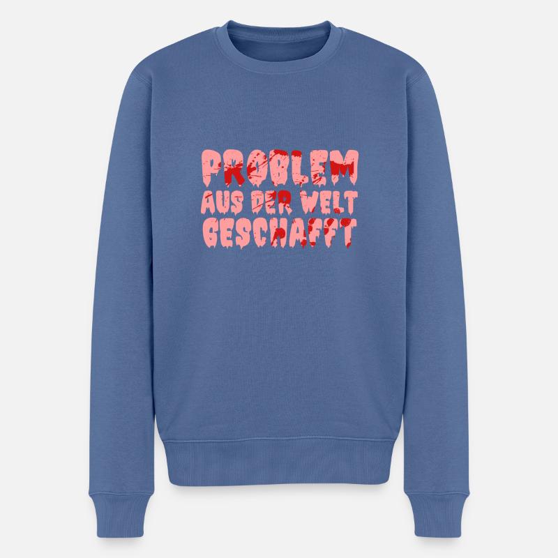 Costume d’Halloween Taché de Sang - Pull Premium bio Homme - bleu pigeon