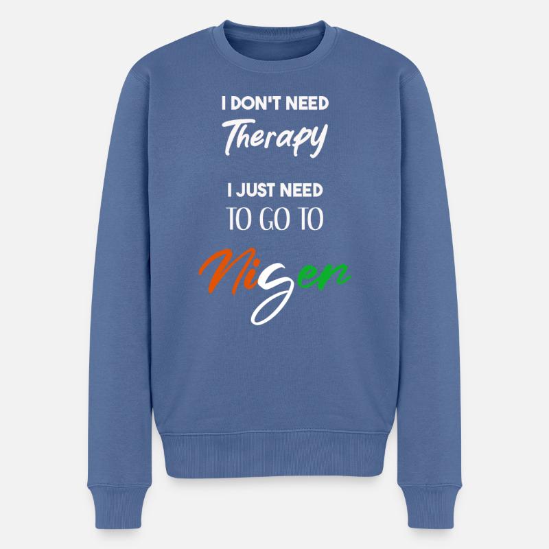 Niger witzige Geschenkidee Afrika lustiger Spruch - Männer Premium Bio Pullover - Taubenblau