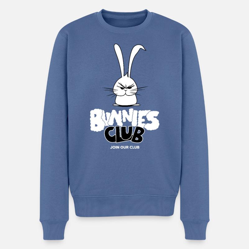 Hase und keule - Männer Premium Bio Pullover - Taubenblau
