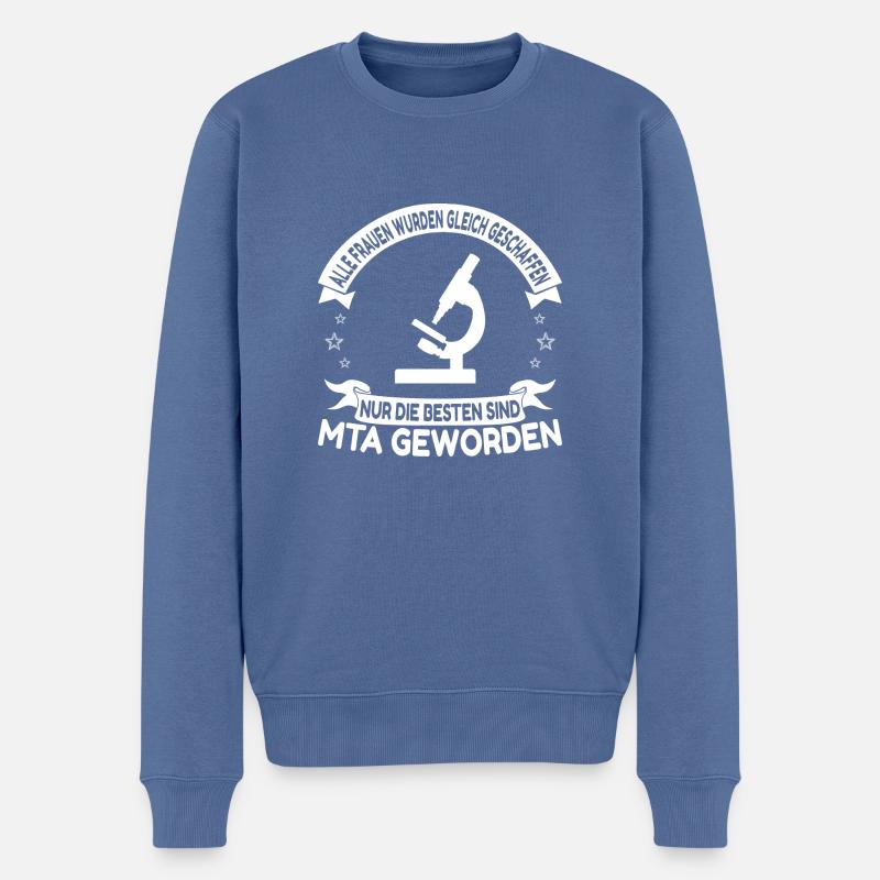 Nur die besten sind MTA geworden... - Männer Premium Bio Pullover - Taubenblau
