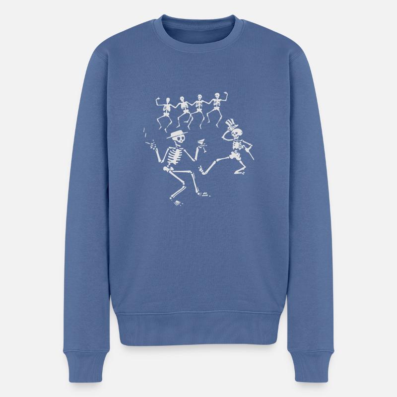 dancemacabre - Männer Premium Bio Pullover - Taubenblau