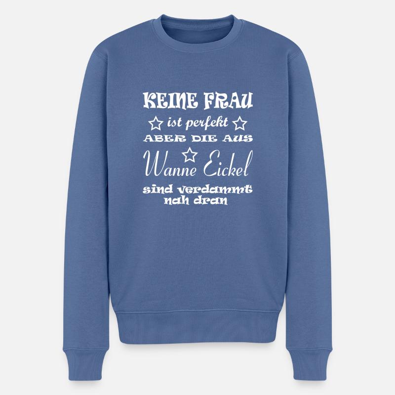 PF Wanne Eickel - Männer Premium Bio Pullover - Taubenblau