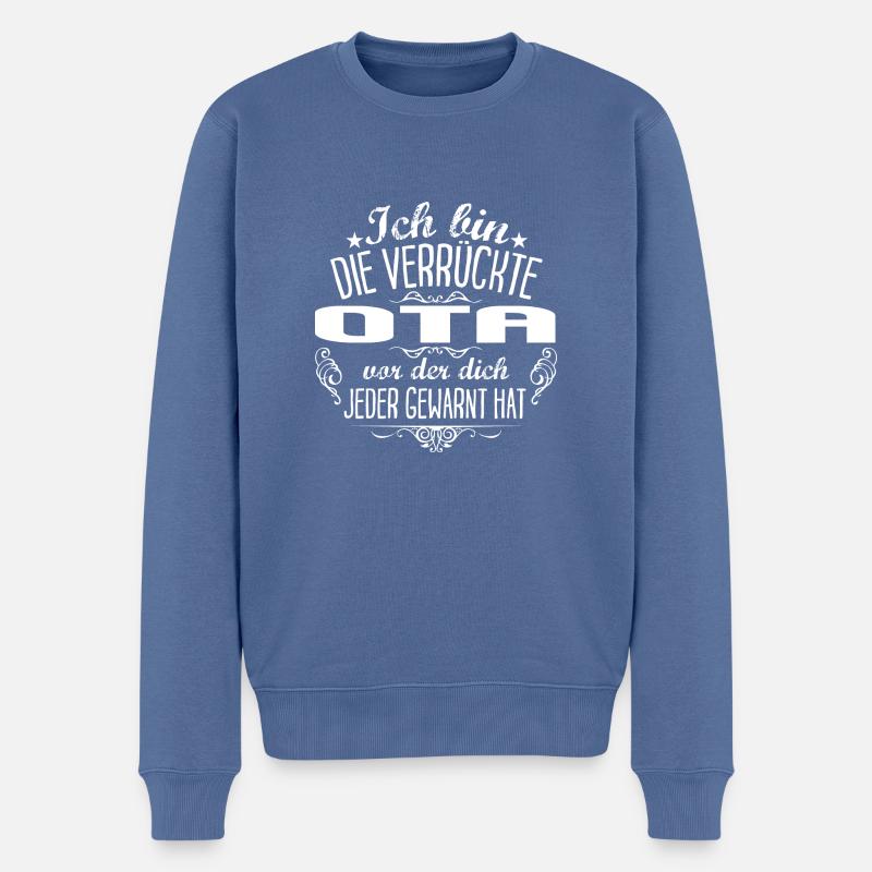 Achtung OTA - Männer Premium Bio Pullover - Taubenblau