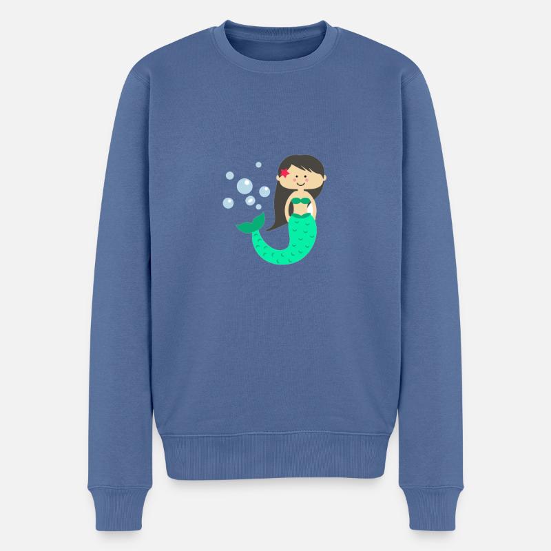 Sirène - Sirène - Pull Premium bio Homme - bleu pigeon