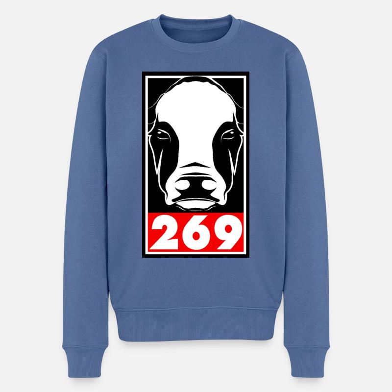 269 vegan - Männer Premium Bio Pullover - Taubenblau
