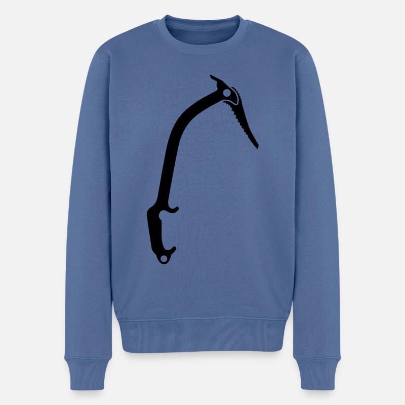 Kletterausrüstung eispickel - Männer Premium Bio Pullover - Taubenblau