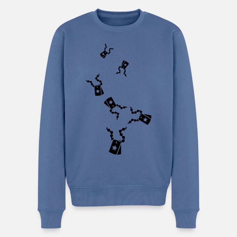 Abzeichen Icon symbol - Männer Premium Bio Pullover - Taubenblau