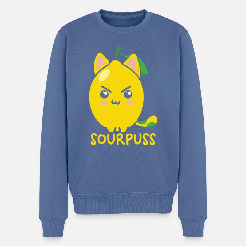 Funny Animal Puns - Männer Premium Bio Pullover - Taubenblau