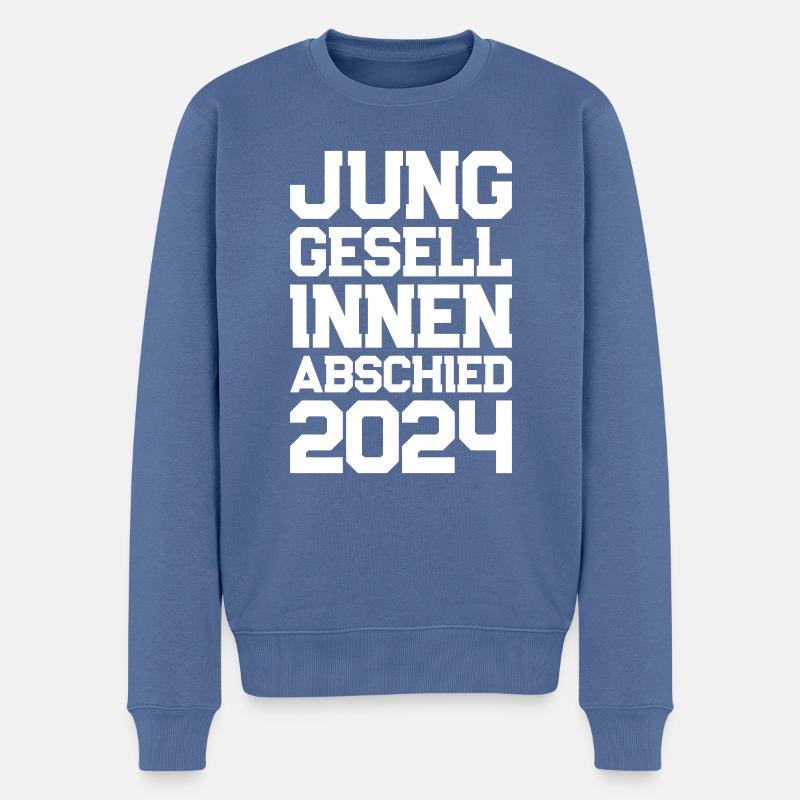 Junggesellinnenabschied 2024 Junggesellin - Männer Premium Bio Pullover - Taubenblau