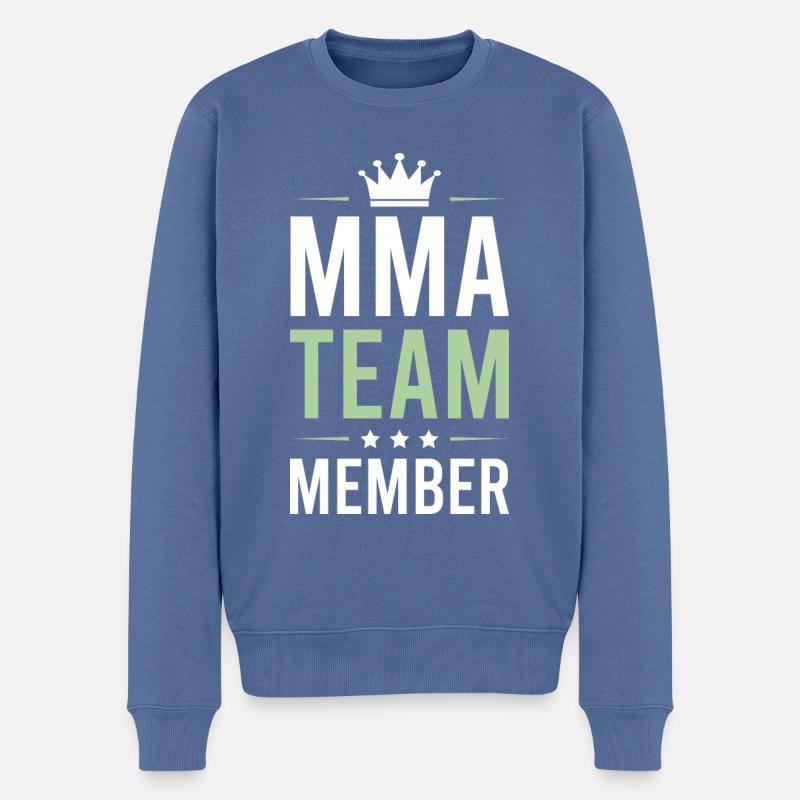 Mma Team - Männer Premium Bio Pullover - Taubenblau