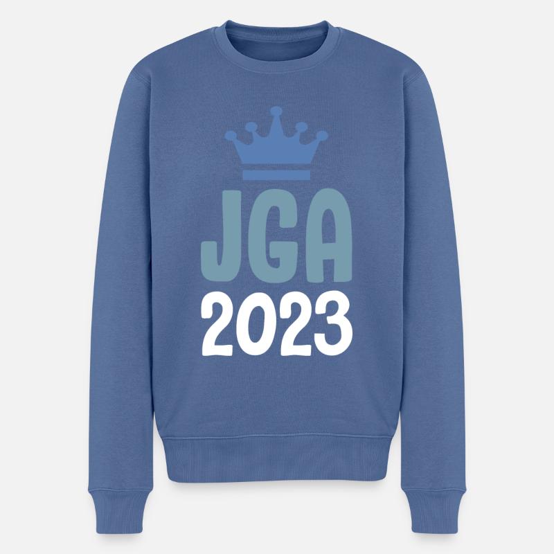 Jga 2023 Junggesellenabschied - Männer Premium Bio Pullover - Taubenblau