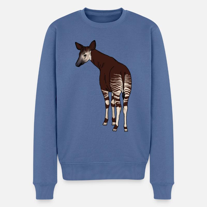 Okapi - Pull Premium bio Homme - bleu pigeon