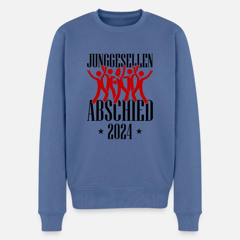 Junggesellenabschied 2024 - Männer Premium Bio Pullover - Taubenblau