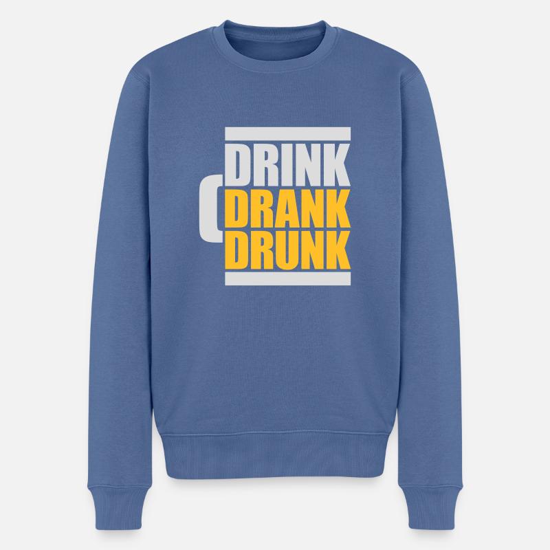 boire bu ivre citation - Pull Premium bio Homme - bleu pigeon