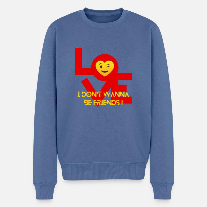 Viel mehr als Freundschaft - Männer Premium Bio Pullover - Taubenblau